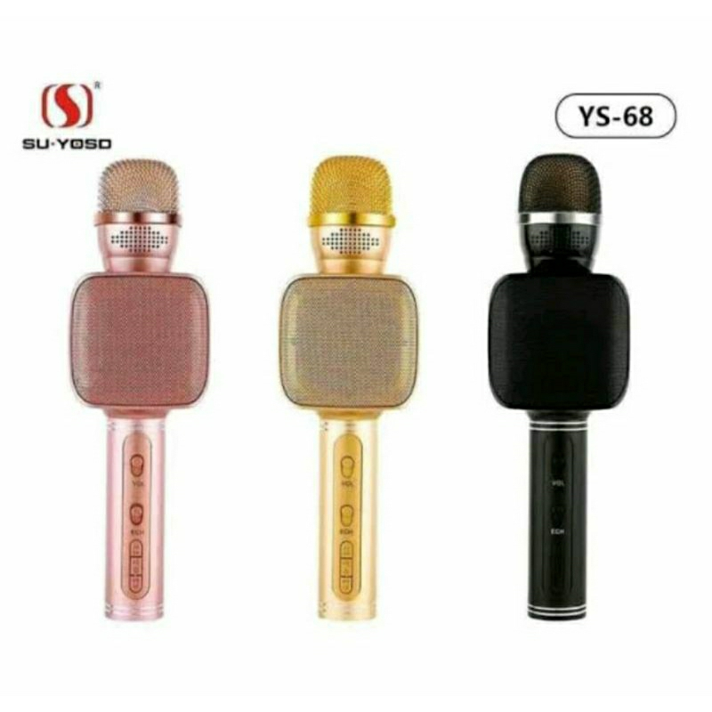 Microphone bluetooth Karaoke Original YS 68 Ys68 YS-68 Mic Karaoke Su Yosd Speaker Bluetooth Wireles