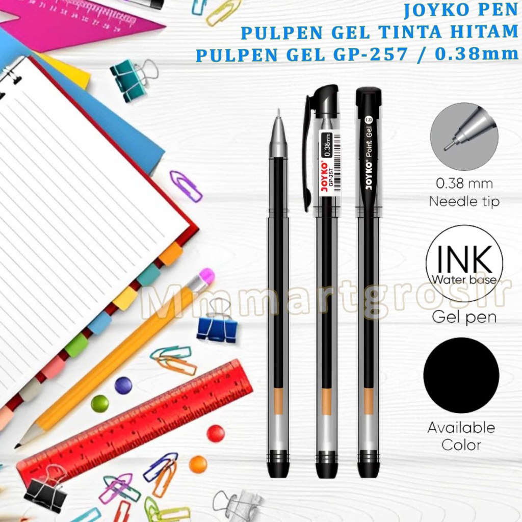 

Joyko Pen / Pulpen Gel Tinta Hitam / Pulpen Gel 0.38mm / GP-257