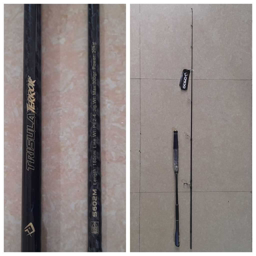 Joran Pancing Daido Trisula Teror Jigging Carbon Solid Ring Fuji 180cm
