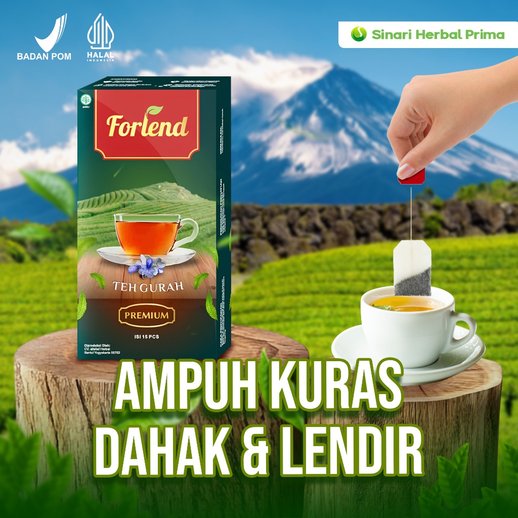 

FORLEND Teh Gurah Kuras Dahak & Lendir, Obat Asma, TBC, Sinusitis BPOM HALAL 100% ALAMI TANPA KIMIA