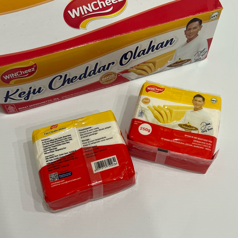 

WINCheez Kemasan 250gr / Keju Cheddar Olahan / Keju Balok
