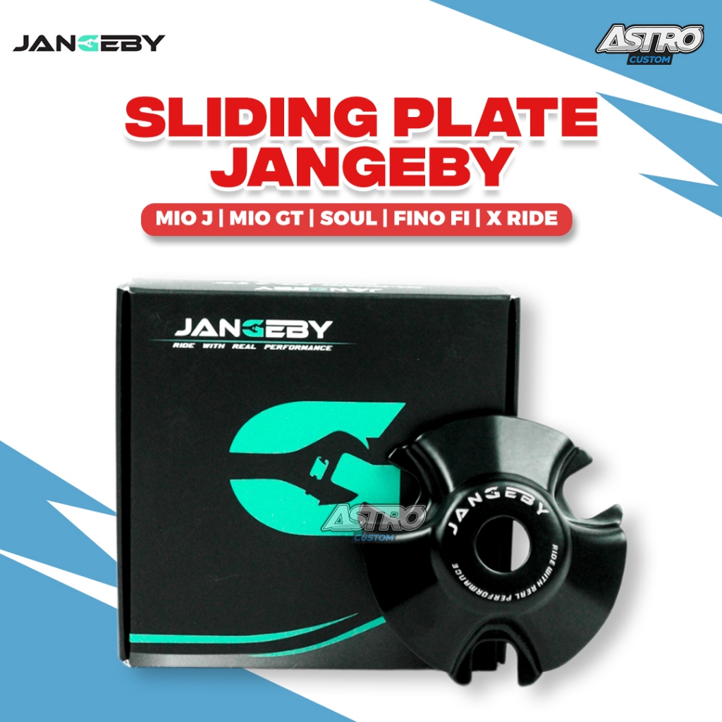Sliding Plate Jangeby Mio J Soul Fino X-Ride 115 54P Fine Black Pulley Tutup Rumah Roller Cover CVT