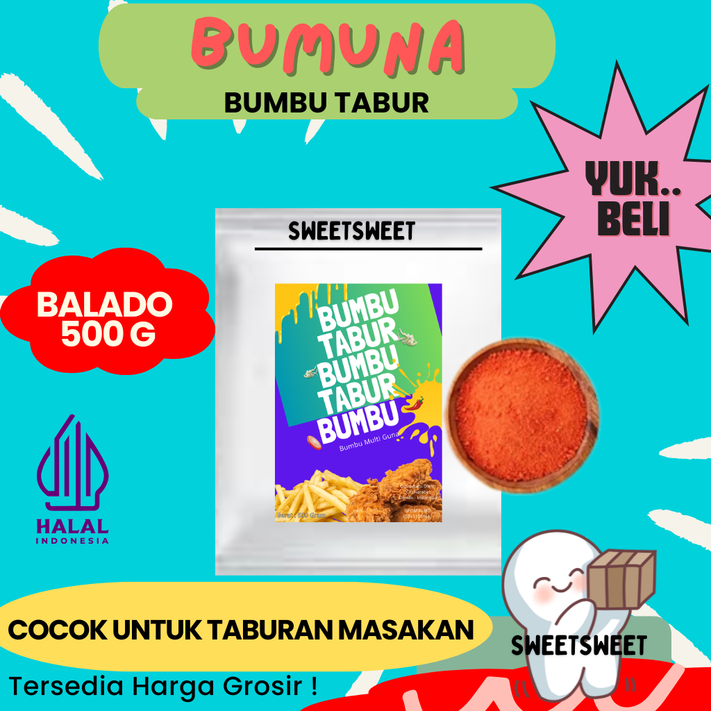 

Sweetsweet Bumbu Tabur Balado 500g {BISA COD} {Lebih Murah Grosir}