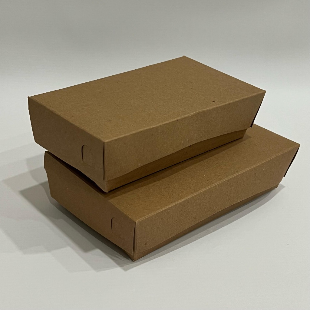 Paper Lunch Box | Tempat Makan Karton | Kotak Makan Kertas | Ukuran M, L