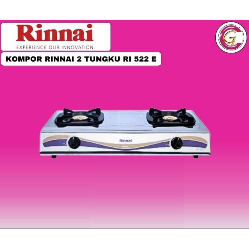 Kompor Murah Kompor 2 Tungku Rinnai RI-522E BARU