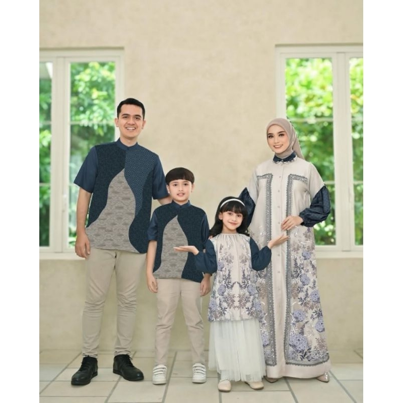 READY SIAP KIRIM Hagia Dress Ivory Cream by Vanilla Hijab
