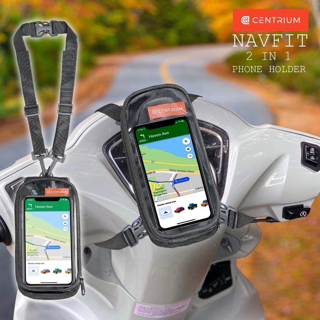 CENTRIUM Tas Holder HP Motor Touchscreen 2 in 1 Dompet Gantungan Handphone Kalung Leher Gojek Grab