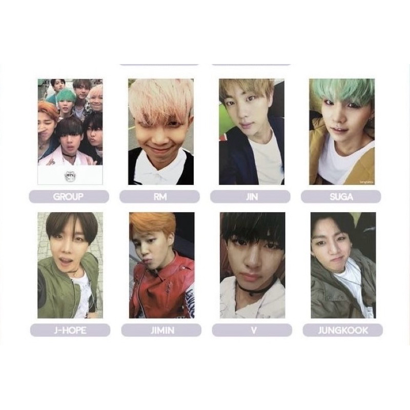 photocard pc bts hyyh 2 kim namjoon rm seokjin jin min yoongi suga jung hoseok jhope hobi park jimin