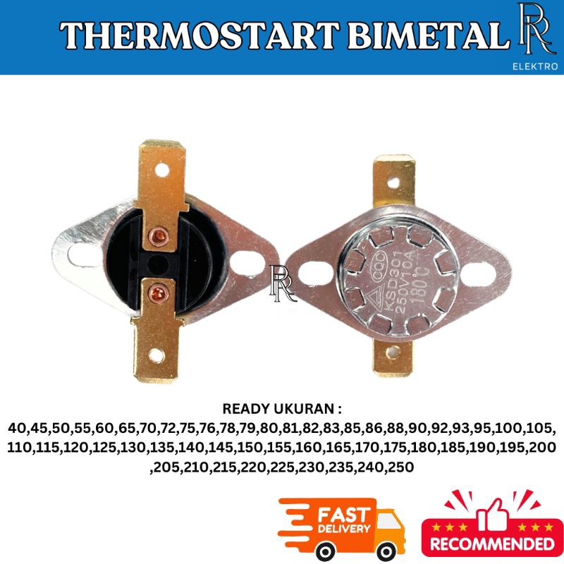 THERMOSTAT BIMETAL THERMOSTART DISPENSER RICE COOKER MAGIC COM