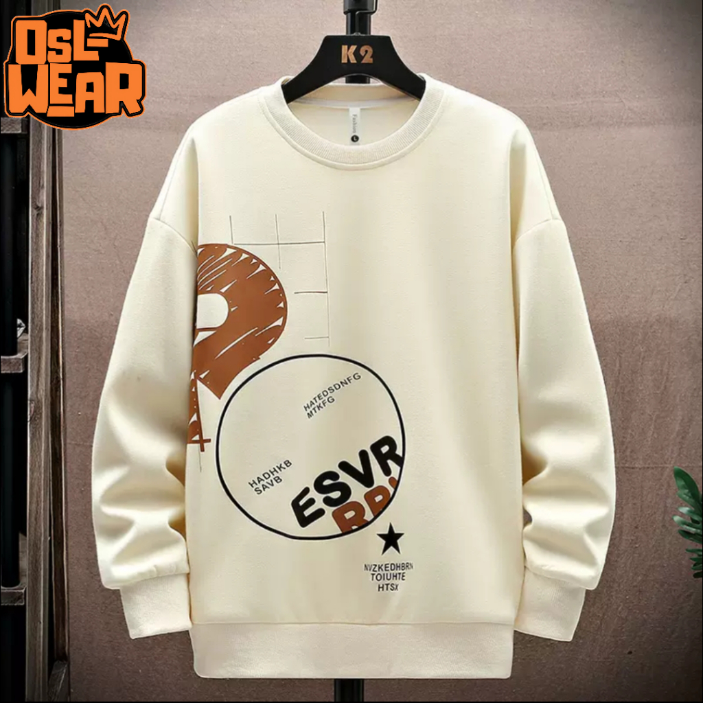 Oslwear  Sweater Esvr Outfit Pria Wanita  Oversize Korean Style