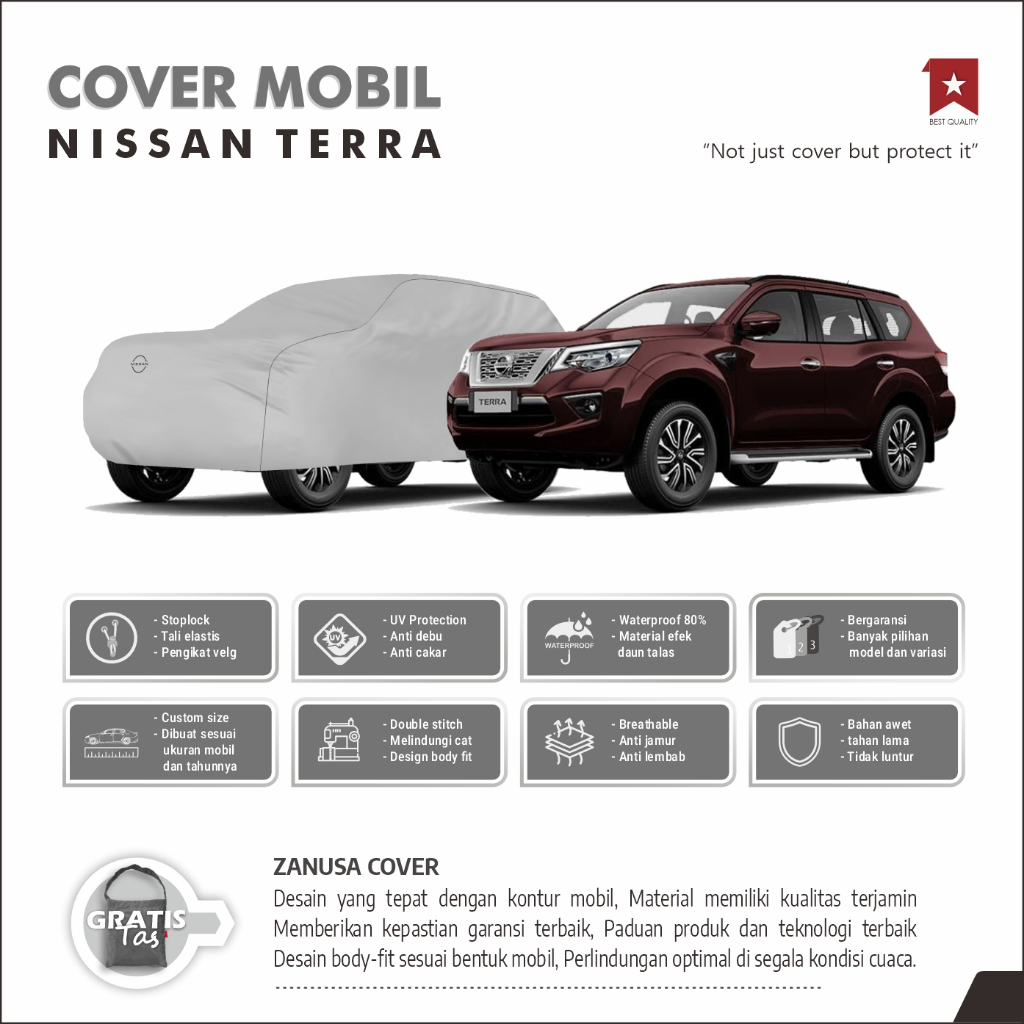 BODY COVER MOBL NISSAN TERRA, SARUNG MOBIL NISSAN TERRA, SELIMUT MOBIL NISSAN TERRA