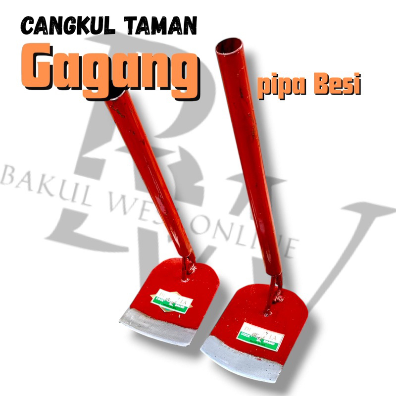 cangkul mini cangkul taman gagang besi panjang 50cm