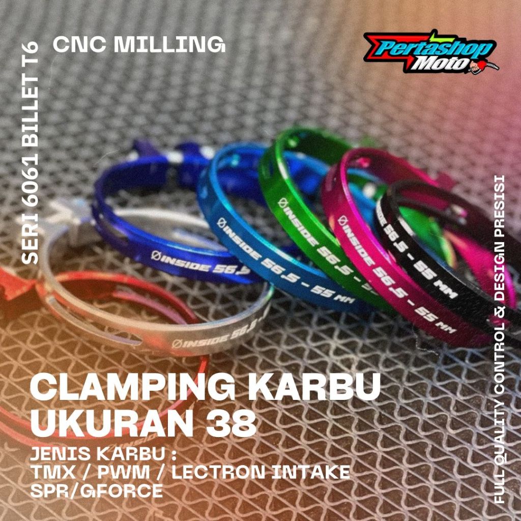 KLEM KARBU INTAKE NINJA KLEMAN KARBU NINJA UKURAN 38 KLEM KARBU PWK KLEM KARBU PWM TMX