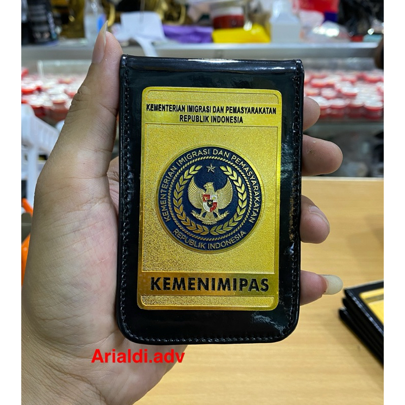 

dompet id card KEMENIMIPAS lipat dua id card imipas logo terbaru