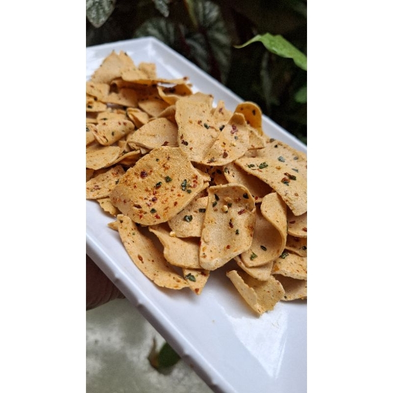 

basreng pipih pedas dan ori extra daun jeruk home made by baceng