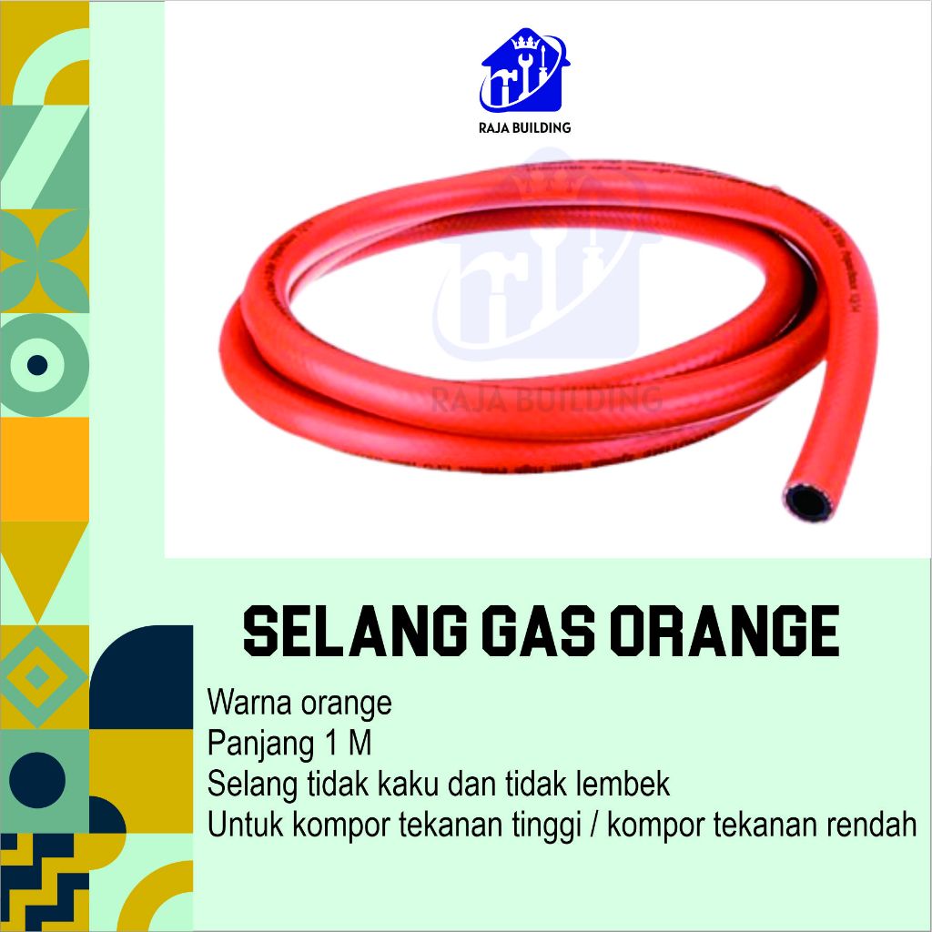 Selang Gas Orange / Selang Gas LPG / Slang gas / Selang Pipa Gas