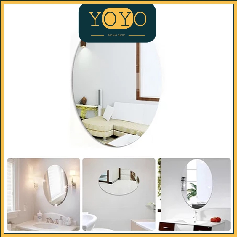 【COD】 60*100CM 50X200CM Cermin Full Body Cermin Acrylic Plastic Stiker Tempel Cermin Kamar Mandi Cer