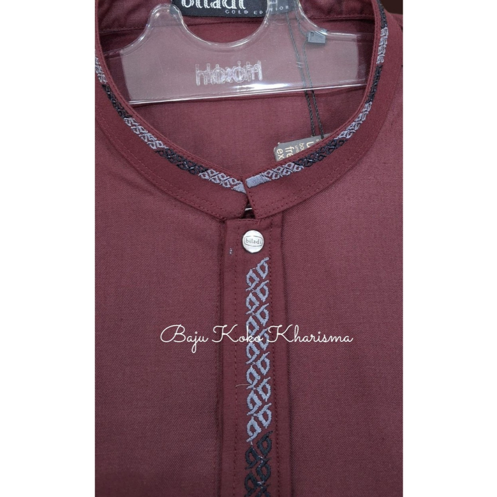 Koko Kharisma Kode 2939 Lengan Pendek Warna Merah Tua Ukuran M L