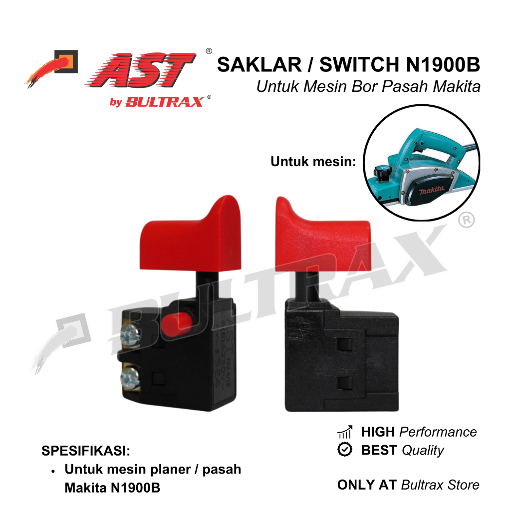 AST Switch N1900B untuk Planer Makita / Saklar Sakelar Mesin Pasah Ketam Serut Makita N1900B