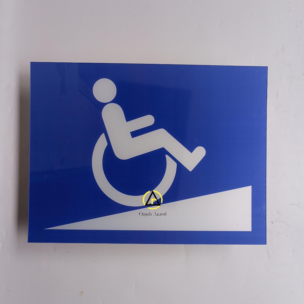 

Akrilik Kursi Roda - Tanda Jalan Naik - Lambang Kursi Roda - Tempat Kursi Roda