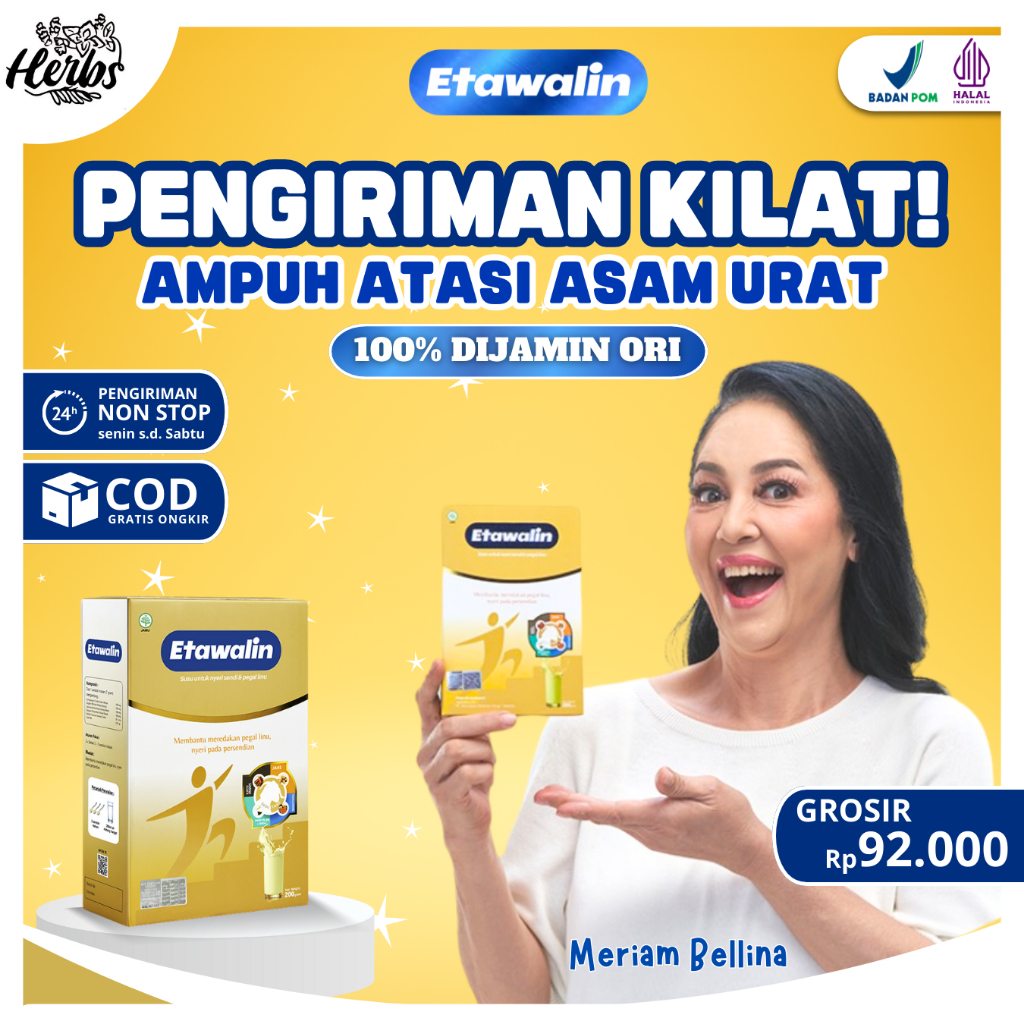 

ETAWALIN ORIGINAL - Susu Etawa Asli Ampuh Atasi Asam Urat dan Nyeri Sendi Meningkatkan Kepadatan dan Kesehatan Tulang Atasi Reumatik