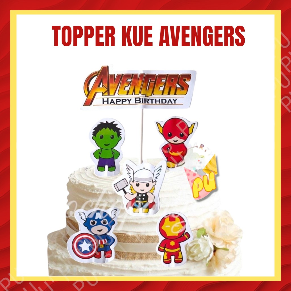 Topper AVENGERS / Hiasan Kue Avengers Super Hero