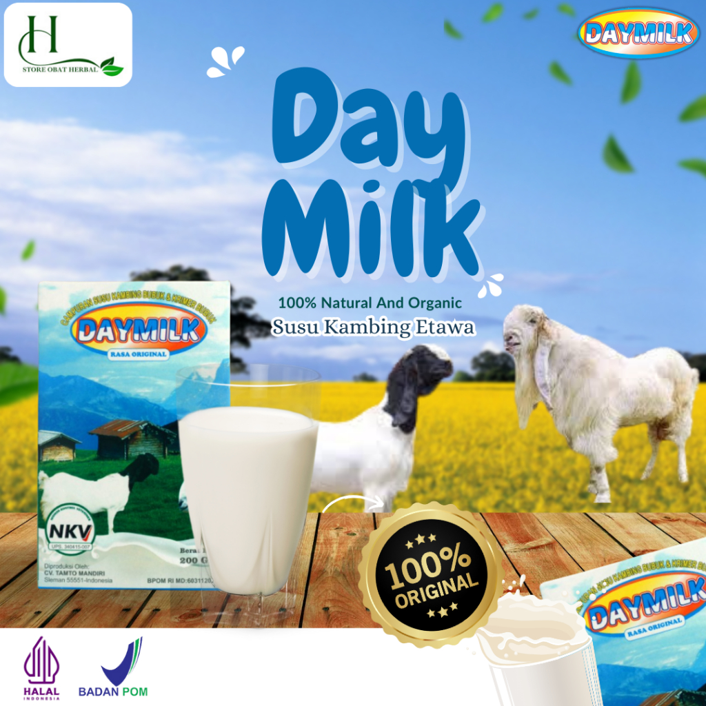 

DAYMILK Susu Kambing Etawa Bubuk. Bantu Atasi Masalah Persendian dan Pernafasan