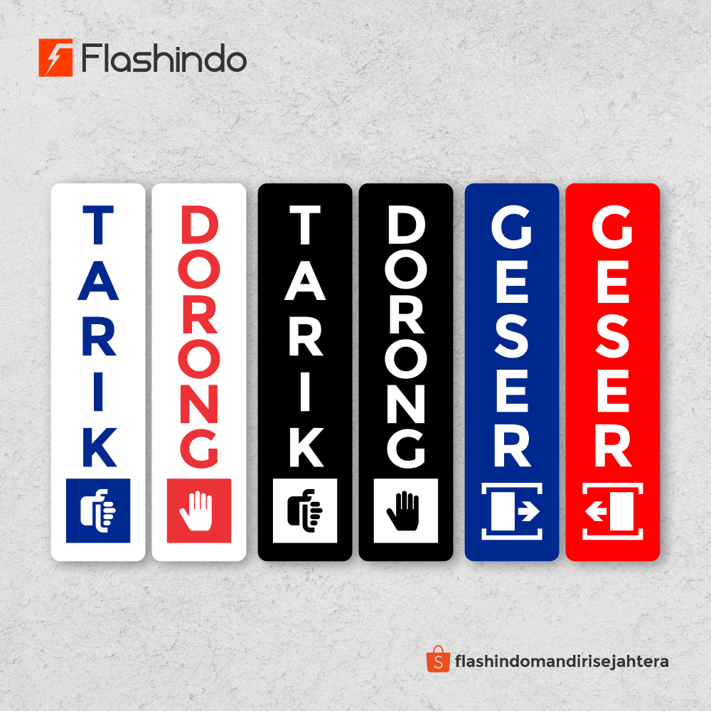 

MODERN & ELEGAN | Tarik Dorong || Pull Push || Geser || Slide Sign board | Papan Akrilik Pintu Sliding