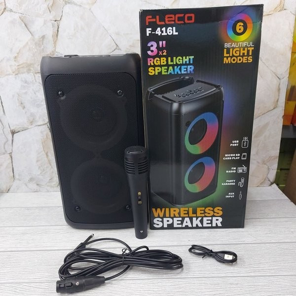 Fleco f 416L Speaker bluetooth karaoke mic