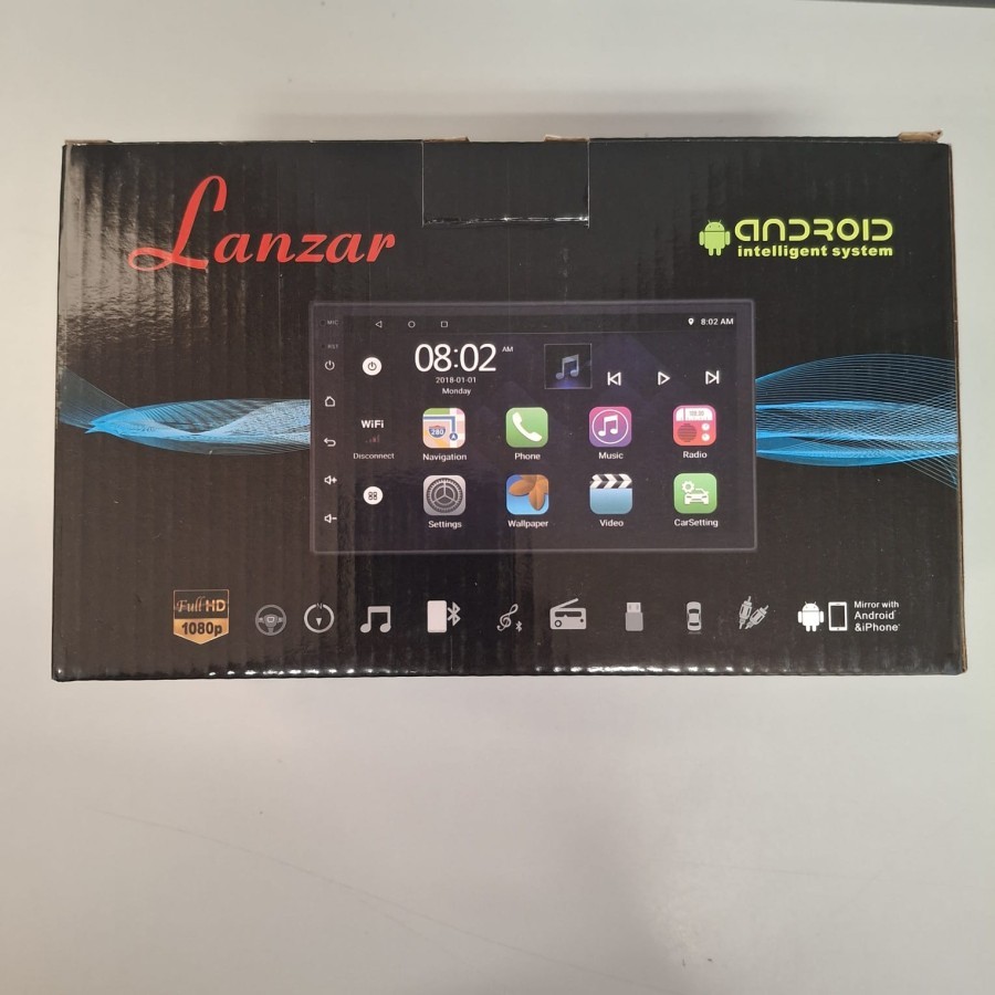 Head unit android 7 inch lanzar ram 2+32 android