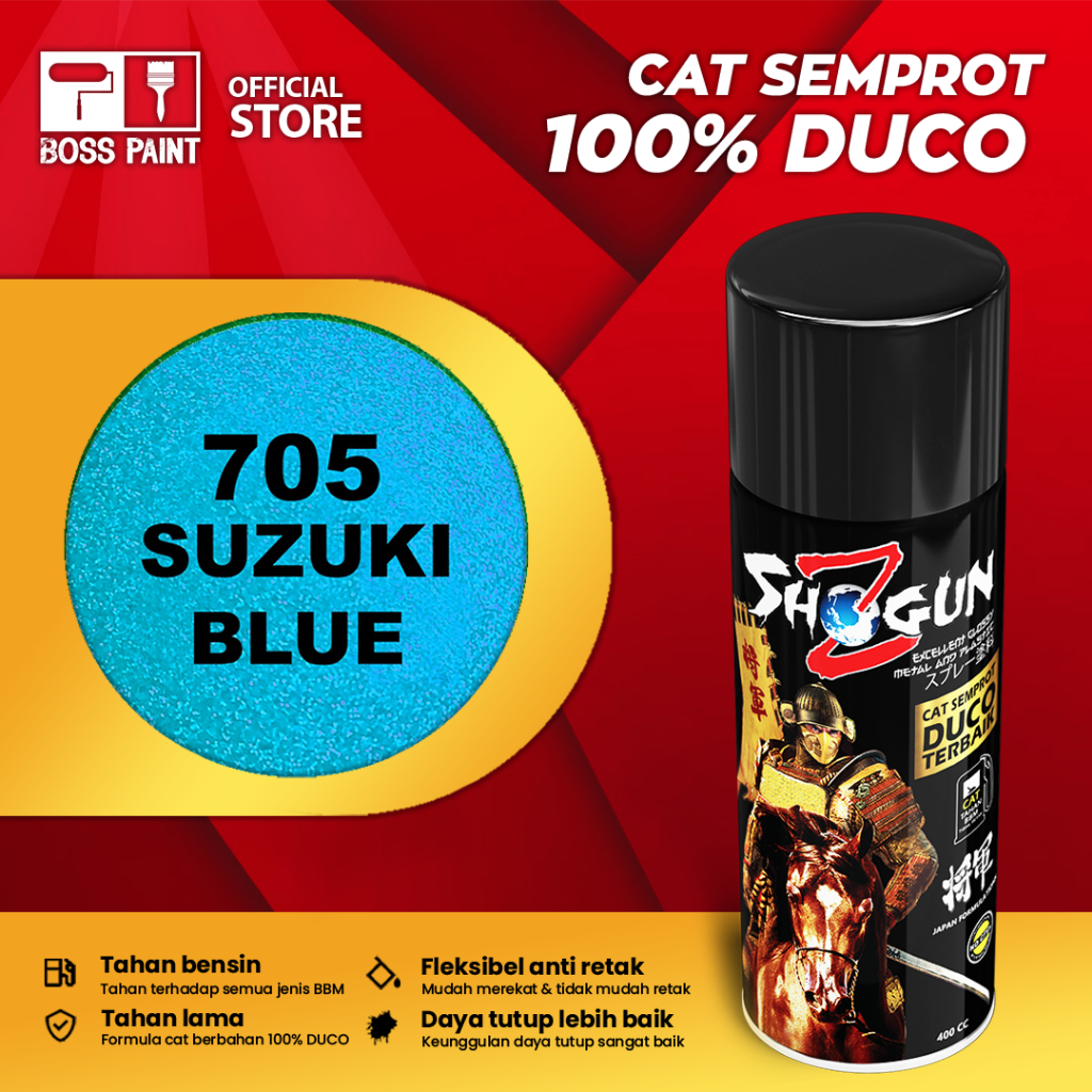Cat Semprot Pilox Pylox Pilok Shogun Z Paint Duco Warna Suzuki Blue/Candy Tone/Biru Muda Terang 705 