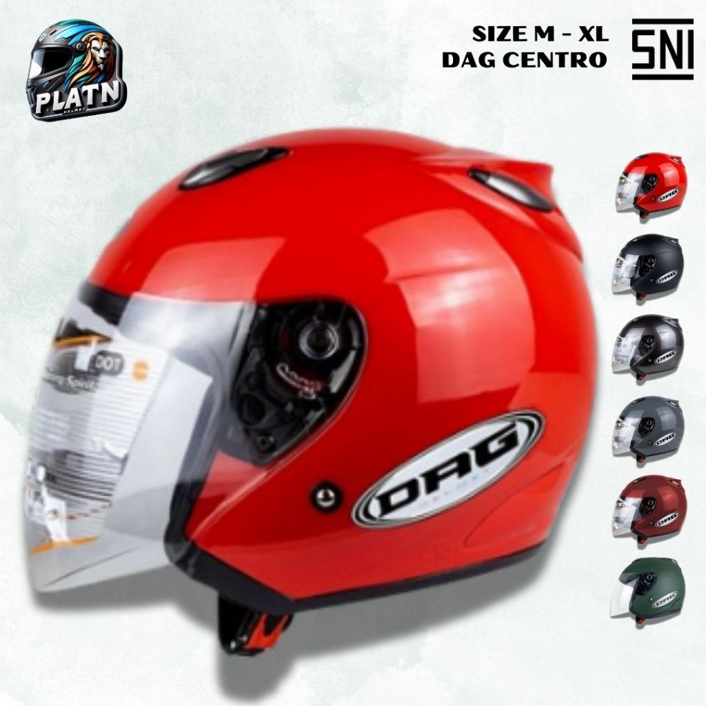 HELM HALF FACE DAG CENTRO STANDARD SNI ORIGINAL HELM PRIA WANITA