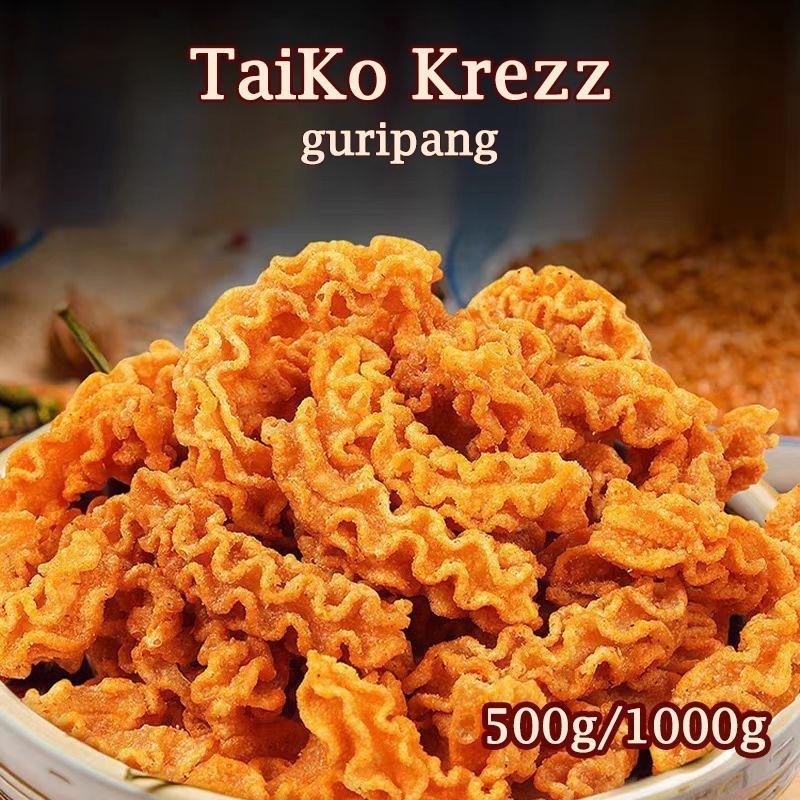 

COD Taiko Krezz 500g/1000g, camilan/makanan kembung/ puffed, citarasa baik, renyah dan lezat, makanan puffed daribahan baku berkualitas, renyah dan tidakterlupakan