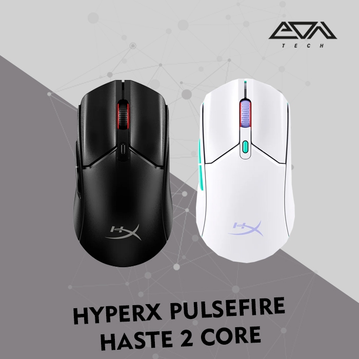 HyperX Pulsefire Haste 2 Core Wireless Gaming Mouse - Hitam/Putih
