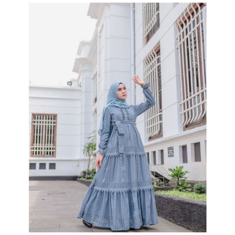 Dress Gamis Alexandria Coverme Royale Blue Size S (Baru)