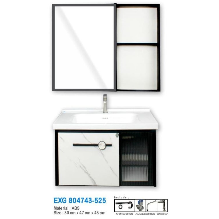 EIXO Global Wastafel Kabinet Set Aluminium Basin Kamar Mandi EXG804743