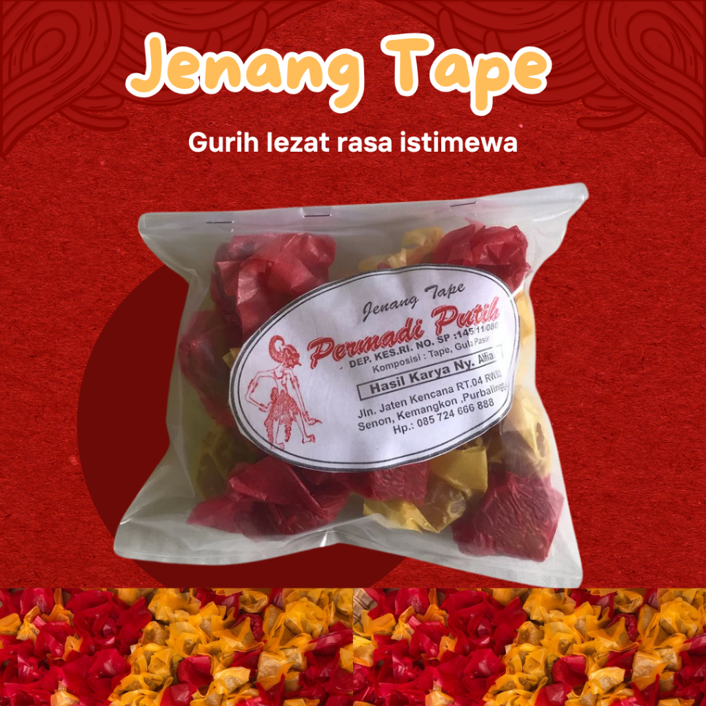 

Jenang tape panglima Permadi putih 50 Gr