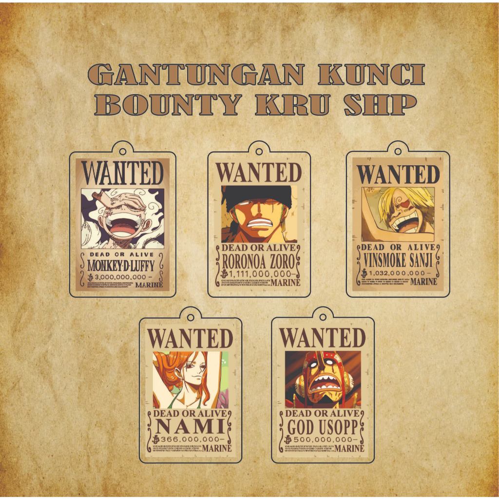 Gantungan Kunci One Piece ,Ganci Bouty One Piece ,Ganci Mugiwara , Gantungan Kunci Kru Shp , Bounty 