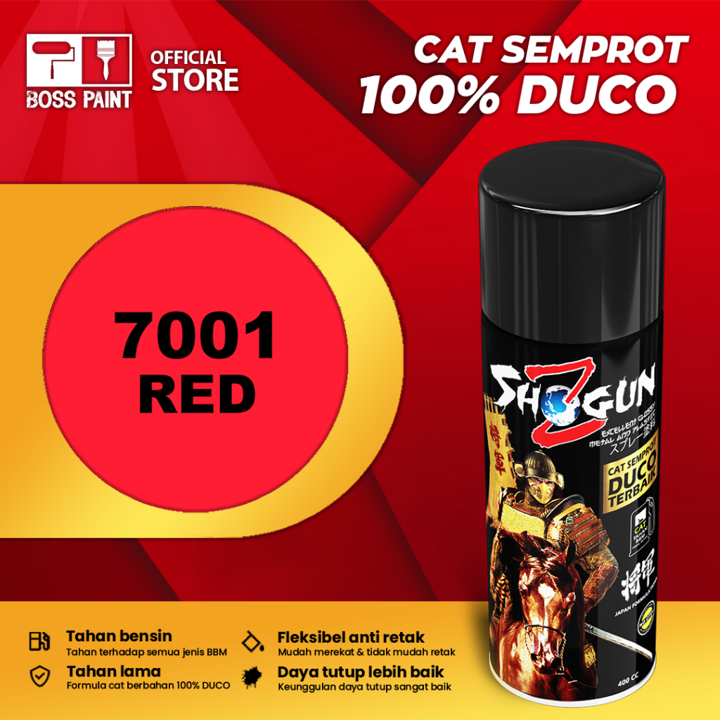 Pilox Pylox Pilok Shogun Z Paint Duco Stabilo Red/Merah Stabilo 7001 - Cat Semprot