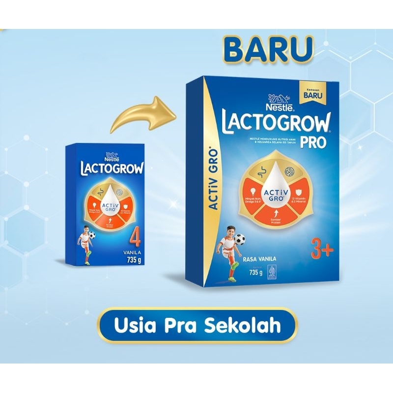 Nestlé LACTOGROW 4 / 3+ Madu 1kg – Susu Pertumbuhan untuk Anak 3 Tahun ke Atas