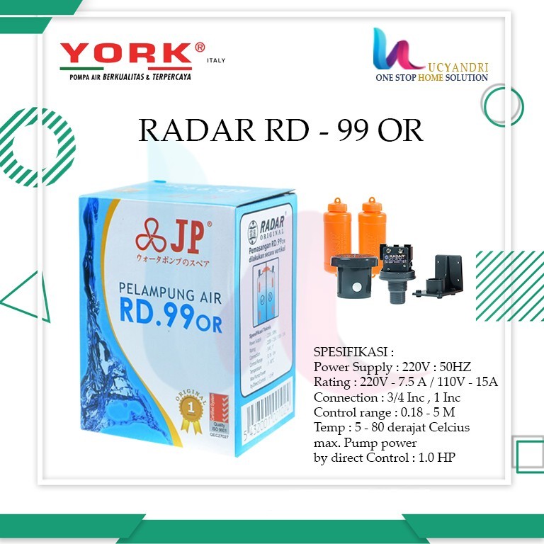 Otomatis Pelampung / Otomatis Tandon Radar  YORK RD 99 OR - JP