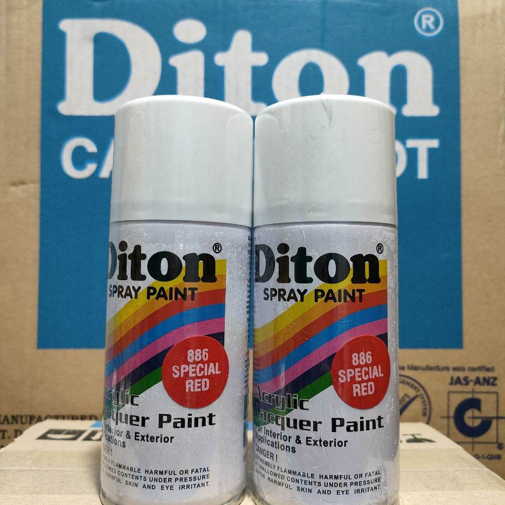 Pilox Diton Special Red 886 300ml Warna Spesial Merah Cerah Kilap Mengkilap Glossy Sepeda Motor Mobi