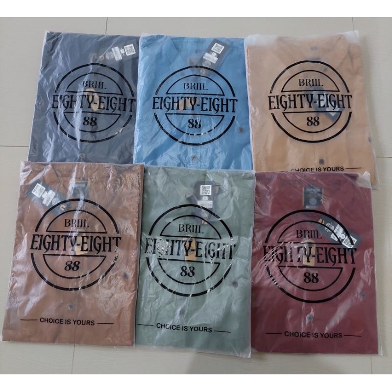 Brill Eighty Eight - Kemeja Polos Lengan Panjang Brill Eighty Eight size M - XL