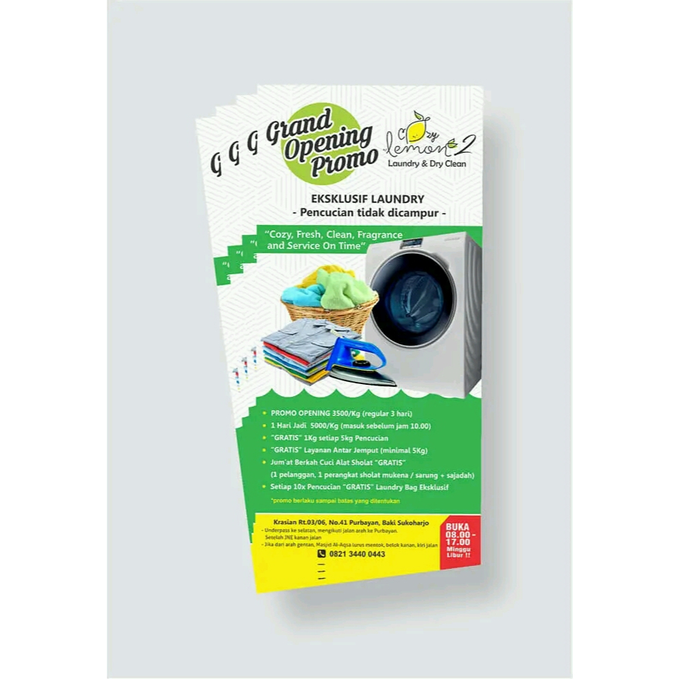 

(Aqsal Print) Brosur, stiker custom, Kartu nama