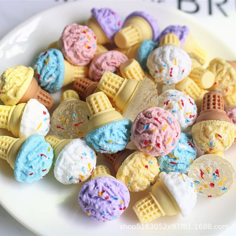 Resin Kue Donat Permen Ice Cream Botol Starbuck Mix Kid Toy Mainan Set Miniatur Mini Food Play Break