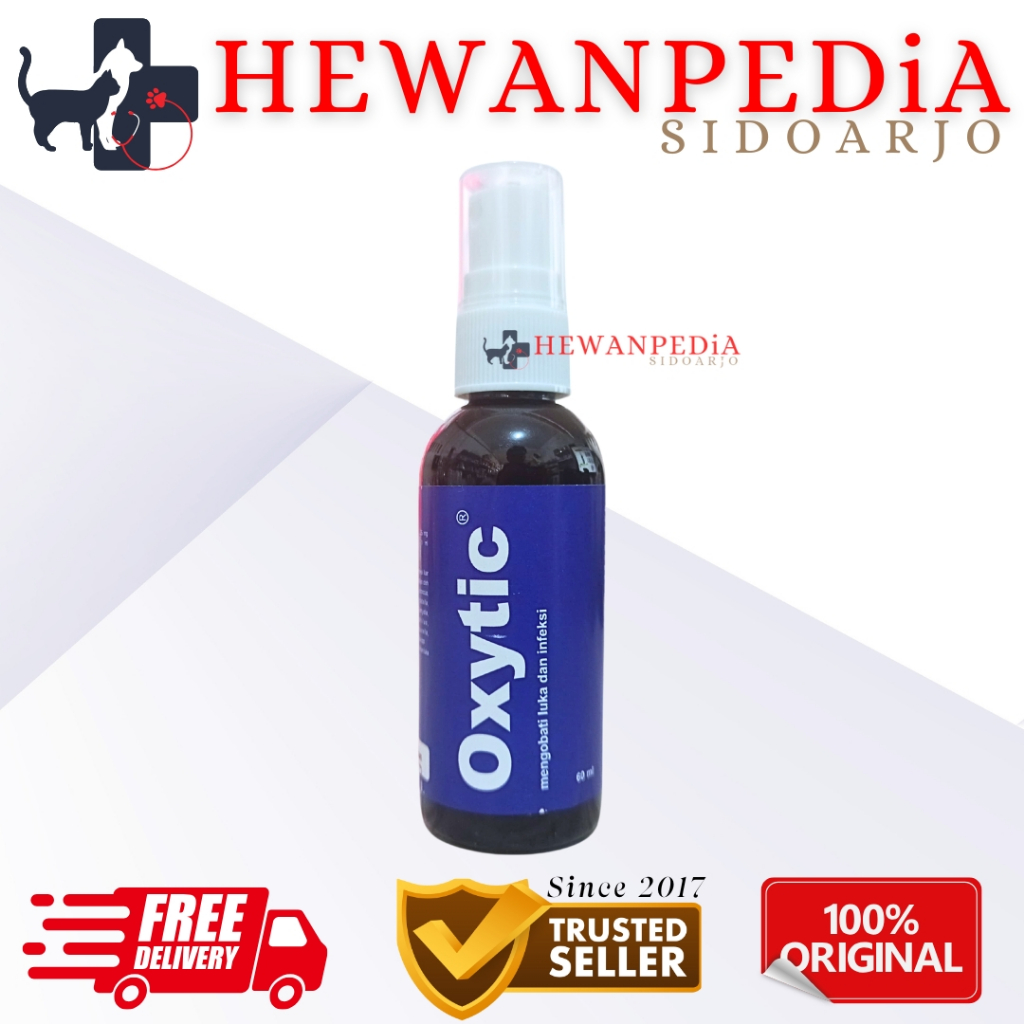 OXYTIC SPRAY 60 ml - Obat Semprot Untuk Luka Scabies Jamur Gatal Dan Alergi Hewan Sapi Kambing Domba