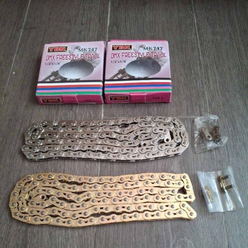 Rantai YBN MK747 FullLink Single Speed Silver &Gold