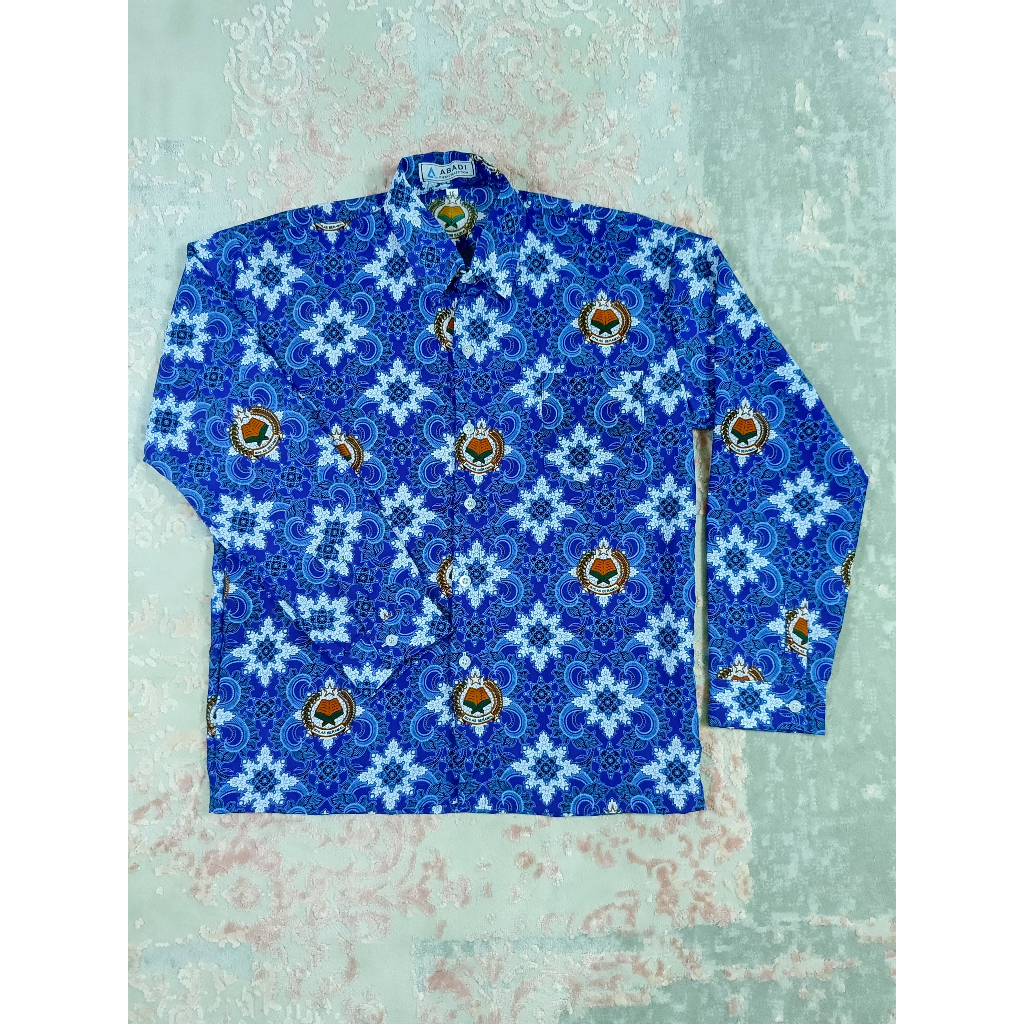 Baju Batik Smp Lengan Panjang Motif Ihlas Beramal / Baju Batik Sekolah Smp