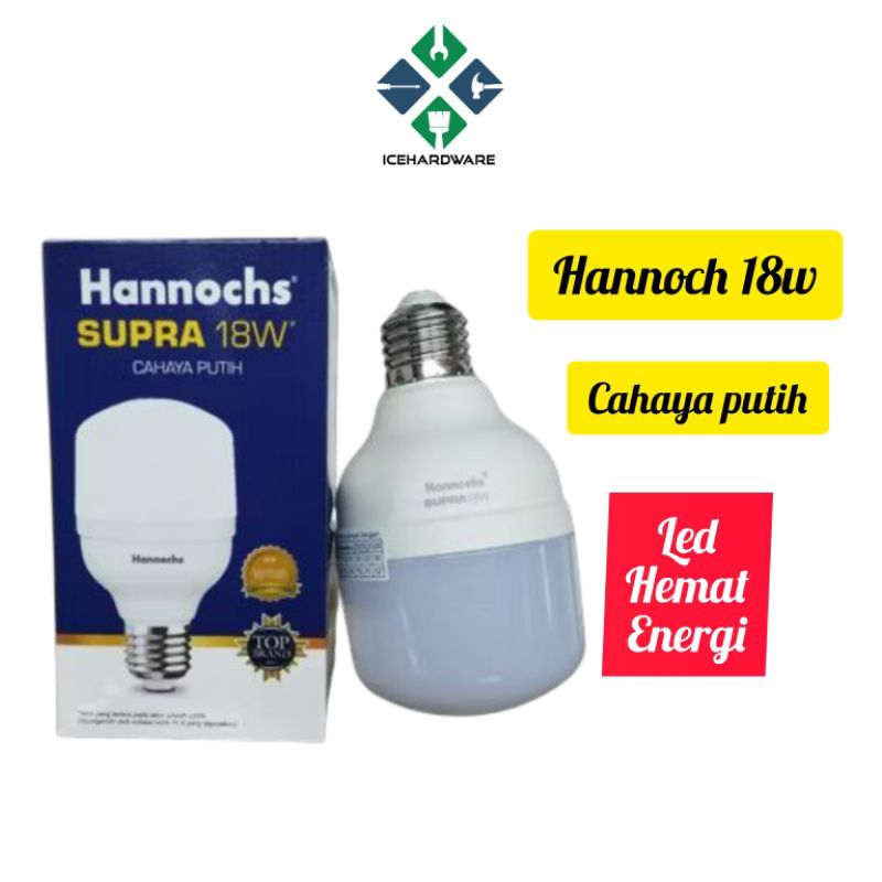 Hannochs Supra Bohlam Bola Lampu Led 18 Watt