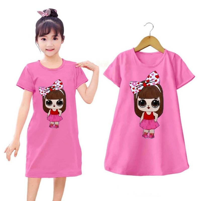 Daster Anak Perempuan Terlaris Motif Pita Pelangi Usia 2-13 Tahun//Daster Anak Perempuan Terlaris Mo